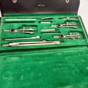 Vintage Dietzgen 1095-J Drafting Tool Set Germany US Zone Engineering Kit Case